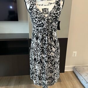NWT-Style & Co. Black and White Midi Dress
